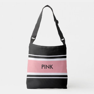 Elegante schwarze rosa und weiße Tote-Tasche Tragetaschen Mit Langen Trägern