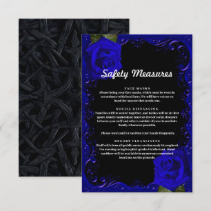 Elegante schwarze Rosen Sicherheitsmaßnahmen Karte