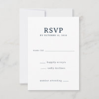Elegante schwarze RSVP-Karte