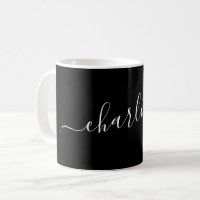 Elegante schwarze Schriftart Moderne personalisier