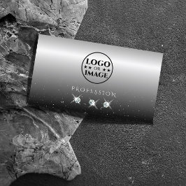 Elegante schwarze schwarze Diamanten mit Logo Visitenkarte