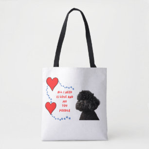 Elegante schwarze Spielzeug-Pudel-Tasche💕🐾