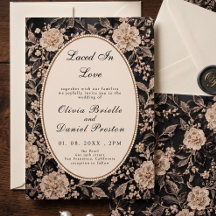 Elegante schwarze Spitze-Perlen-Vintage-Blumenhoch