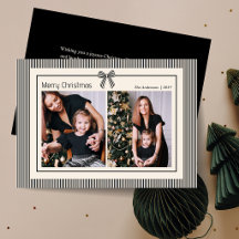 Elegante schwarze Streifen Weihnachten 2 Foto