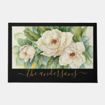 Elegante Schwarze Tan Magnolia Blume Name