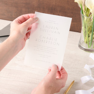 Elegante schwarze typografische Hochzeitseinladung