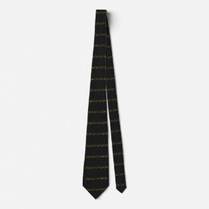 Elegante schwarze und goldene Krawatte