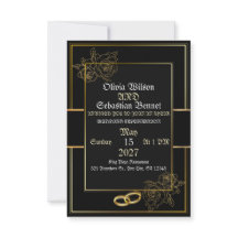Elegante schwarze und goldene luxuriöse Blumenhoch
