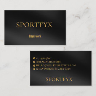 Elegante schwarze und goldene minimalistische Visi Visitenkarte