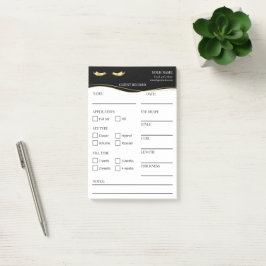 Elegante schwarze und goldene Post-it®-Notizen für Post-it Klebezettel