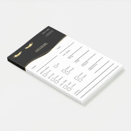Elegante schwarze und goldene Post-it®-Notizen für Post-it Klebezettel
