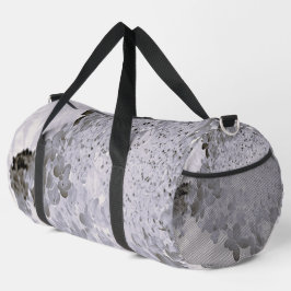 Elegante schwarze und graue Limelight-Hortensie Duffle Bag