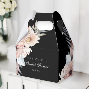 Elegante schwarze und pastellfarbene Boho-Bridal-S Geschenkschachtel