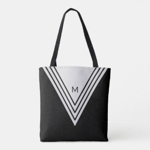 Elegante schwarze und silbergraue geometrische For