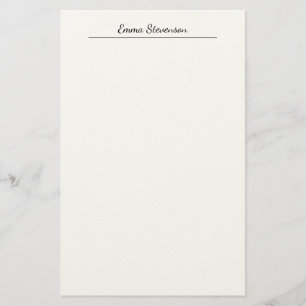 Elegante schwarze und weiße Handschrift Profession Briefpapier