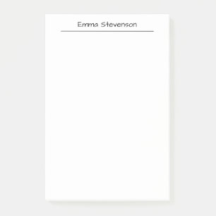 Elegante schwarze und weiße Handschrift Profession Post-it Klebezettel