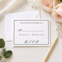 Elegante schwarze und weiße Kalligrafie-Hochzeits-