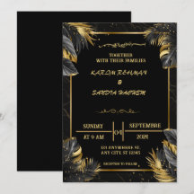 Elegante schwarze und weiße muslimische Hochzeitse