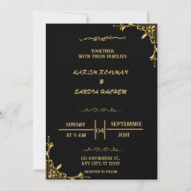 Elegante schwarze und weiße muslimische Hochzeitse