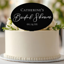 Elegante schwarze weiße Brautparty Personalisiert