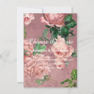 ELEGANTE SCHWARZPINK FLORAL ROSE ÄNDERN DAS DATUM