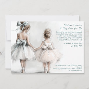 Elegante Schwestertage Einladung - Pastel Art