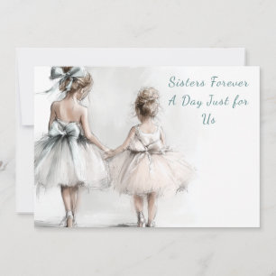 Elegante Schwestertage Einladung - Pastel Art