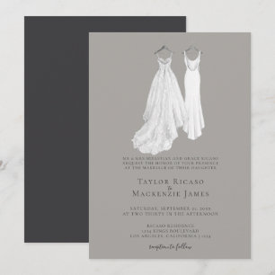 Elegante schwule Hochzeit Zwei Bräute in Kleidern Einladung
