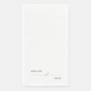Elegante Schwung-Hochzeit Serviette