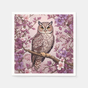 Elegante Scops Lila Blüte Serviette