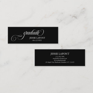 Elegante Script Abschluss Mini Name Card Visitenkarte