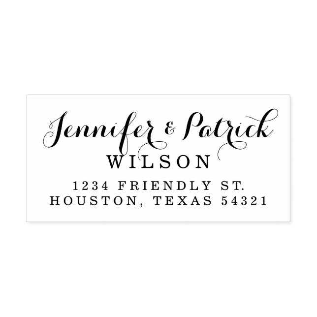 Elegante Script-Adresse Permastempel (Design)