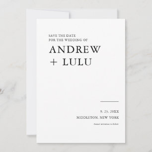 Elegante Script Ankündigung Datum freihalten Card