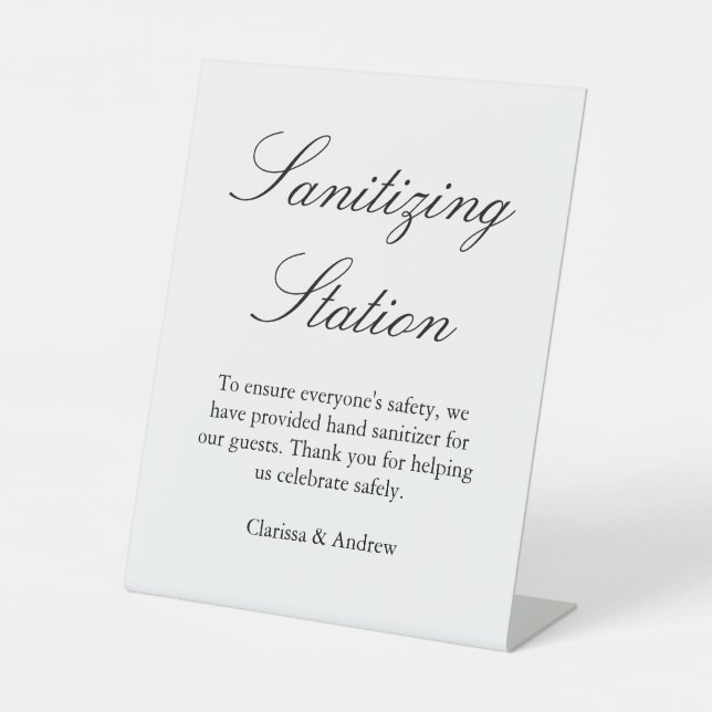 Elegante Script-Bereinigung Sockelschild (Vorderseite)