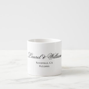 Elegante Script Bride und Groom Expresso Tasse