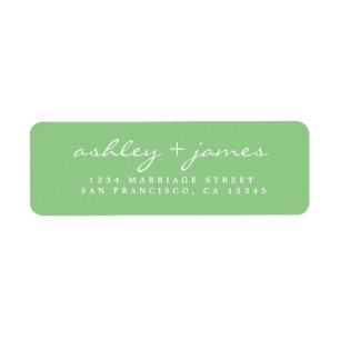 Elegante Script Bright Green Wedding Rücksendeadre