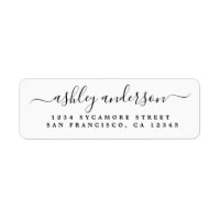 Elegante Script Calligrafy Name Rücksendeadresse
