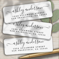 Elegante Script Calligrafy Name Rücksendeadresse