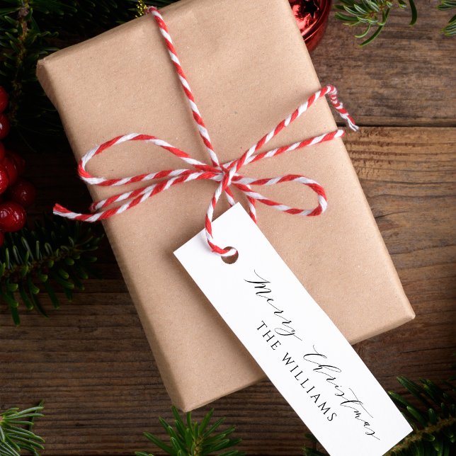 Elegante Script Calligraphie Frohe Weihnachtsfamil Permastempel (Von Creator hochgeladen)