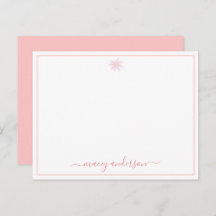 Elegante Script Calligraphy Pink Daisy