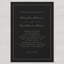 Elegante Script Classic Black Gold Feierliche Hoch