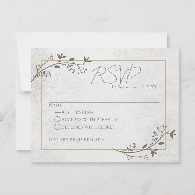 Elegante Script Classic UAWG Response Card RSVP Karte (Vorderseite)