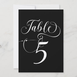Elegante Script Classic Wedding Tischnummern