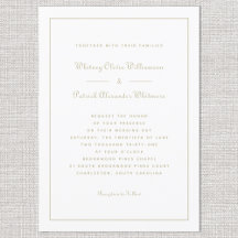 Elegante Script Classic White Gold Feierliche Hoch