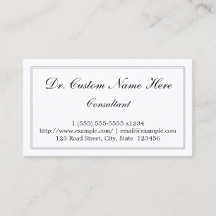 Elegante, Script Consultant Business Card Visitenkarte