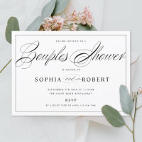 Elegante Script Couples Shower Wedding