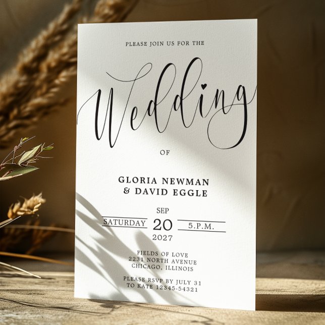 Elegante Script-Einladung Einladung (Von Creator hochgeladen)