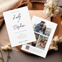 Elegante Script Foto Collage Wedding
