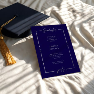 Elegante Script Foto Foil Graduation Party Folieneinladung