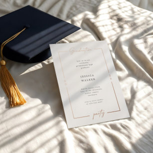Elegante Script Foto Foil Graduation Party Folieneinladung